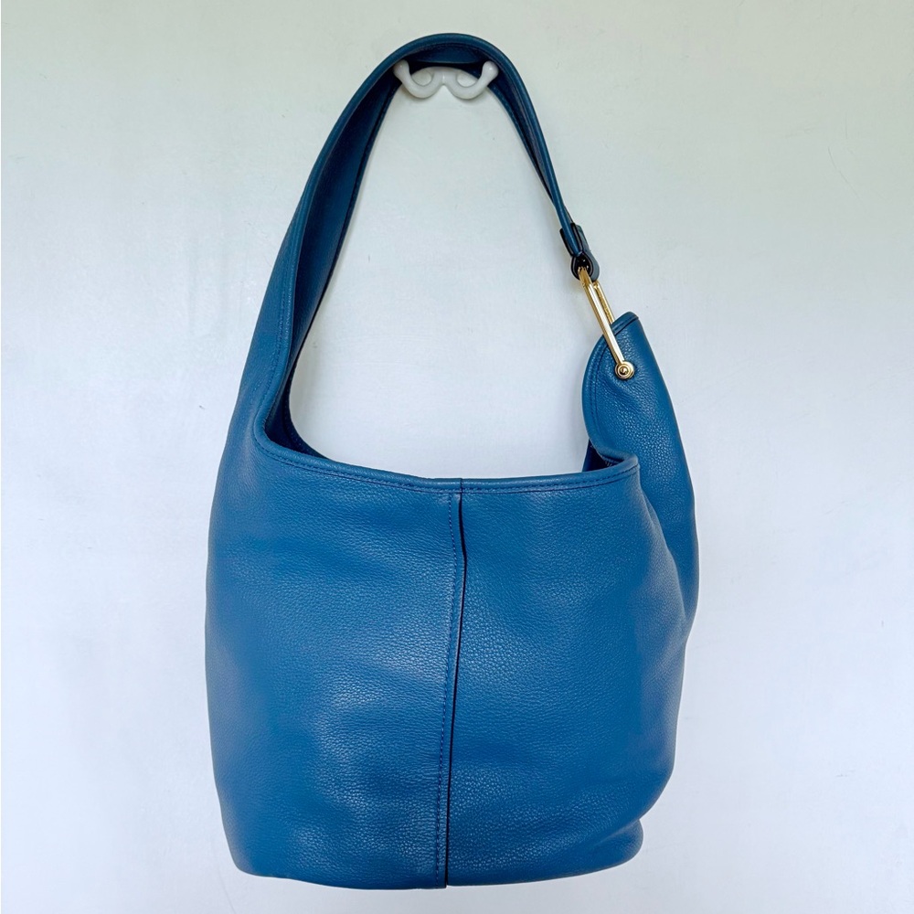 Michael Kors Blue Hobo Bag with Silver Hardware